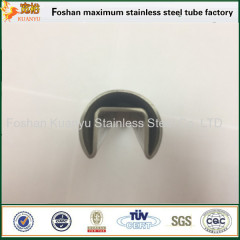 China supplier stainless steel 316 rectangular single groove tube