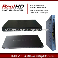 Home AV 4K HDMI distribution 8 port HDMI splitter 1x8 DTS