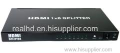 Home AV 4K HDMI distribution 8 port HDMI splitter 1x8 DTS