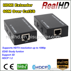 best seller for aliexpress/ ebay /amazon 60m by cat5e-6 HDMI 1.3 ethernet Extender over tcp/ip