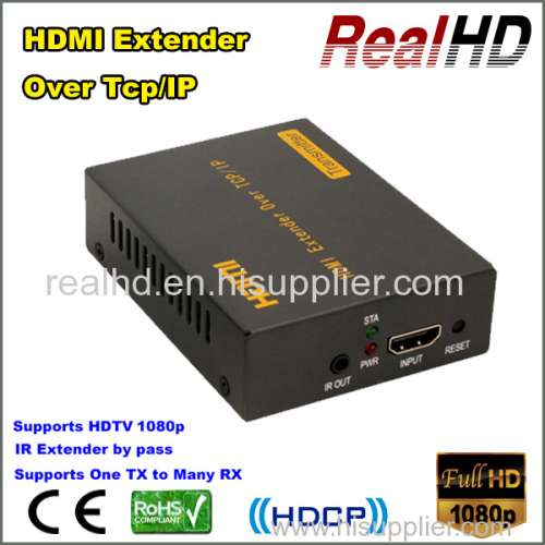 IR HDMI Extender by cat5e/6(120m) Over TCP/IP one to many extender with Lan RJ45