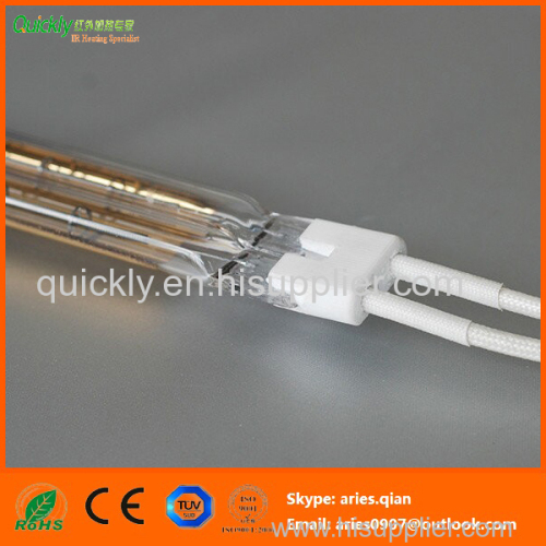 Twin tube halogen heater lamp