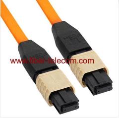 Cable Assembly Fiber Optic MPO Jumper 12-fibers