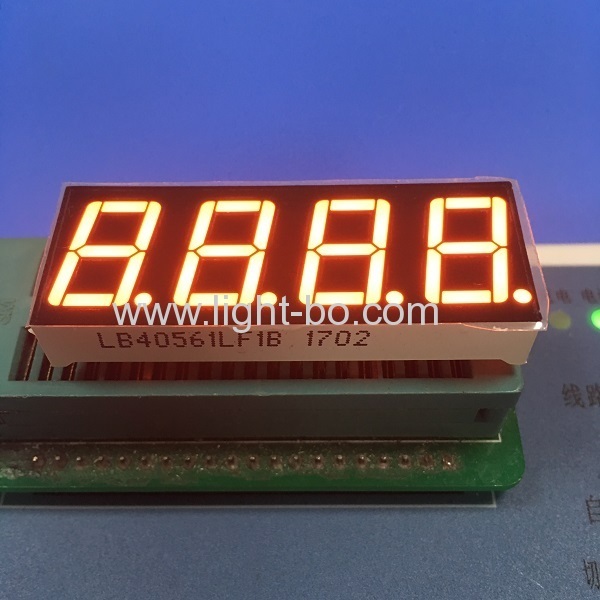 شاشة عرض LED فائقة السطوع باللون البرتقالي مكونة من 4 أرقام و7 قطاعات بقطر 0.56 بوصة وكاثود مشترك للمؤشر الرقمي