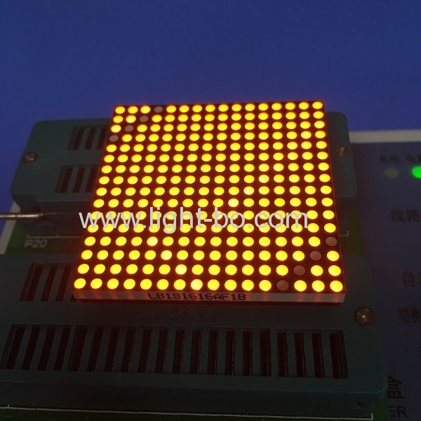 brilhante de matriz de pontos ultra-laranja 1,8 milímetro 16 x 16 levou a exposição para mover Sinais / telas de exibição