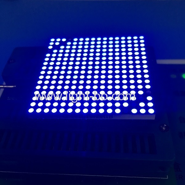 Ultra bright orange 1.8mm 16 x 16 dot matrix led display for moving signs / display screens