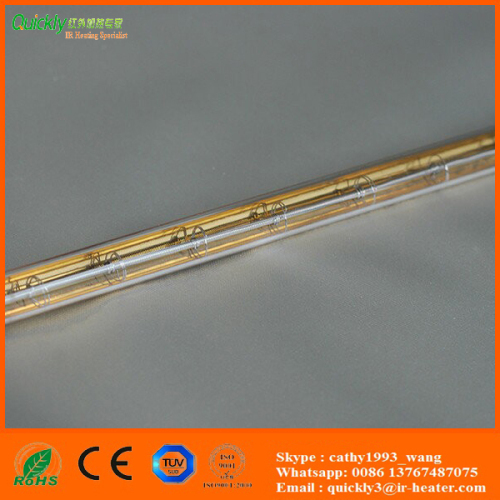 gold coating quartz glass heater lamps