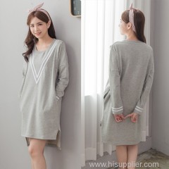Maternity Clothes Long Nursing Dress Breastfeeding Hoodie Casual Sporty style