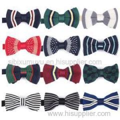 Custom Knit Hand Knitted Self Bow Ties