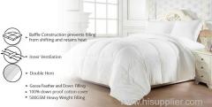 100% Cotton Fabric Filling Luxury White Goose Duck Down Duvet Comforter