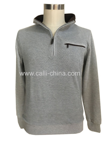 Men's High Collar Sweatshirt