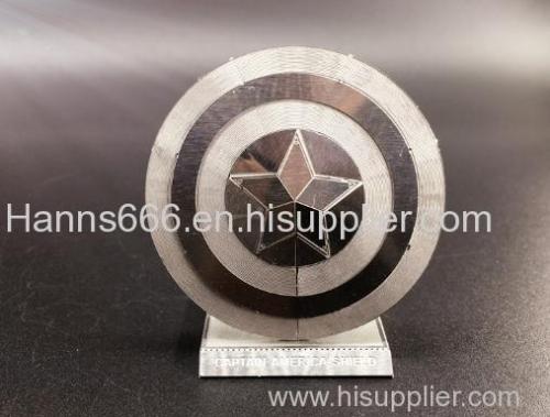 stainless steel The Avengers captain America's shield 3D jigsaw