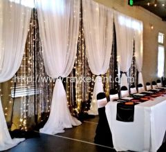 pipe and drape backdrop kits for wedding event decoration