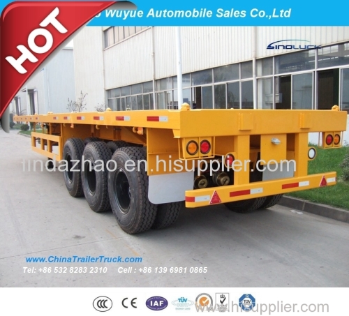 3 Axle 40FT Flatbed Truck Semi Trailer