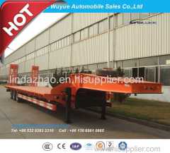 3 Axle 80 Ton Lowbed Semitrailer or Lowbed Semi Truck Trailer