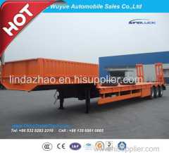 3 Axle 80 Ton Lowbed Semitrailer or Lowbed Semi Truck Trailer