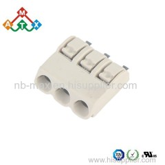 LED lighting terminal block with push botton