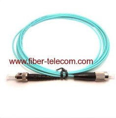 ST-ST OM3 Multi mode Simplex AQUA Fiber Optic Patch Cord