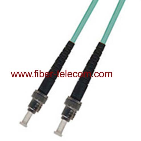 ST-ST OM3 Multi mode Simplex AQUA Fiber Optic Patch Cord