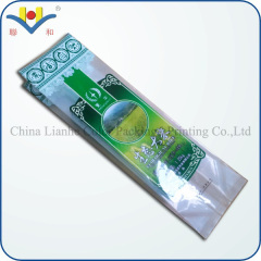 The plastic packing rice bag with window