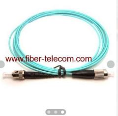 ST-ST OM3 Multi mode Simplex AQUA Fiber Optic Patch Cord