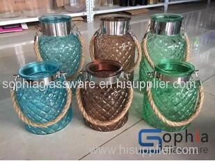 cylinder glass jars with handle