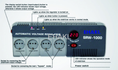 SRW-1500VA series portable LED relay type wall mounted full automatic AC voltage regulator