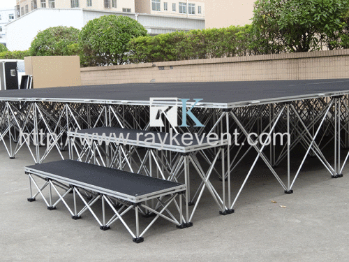 4ftx4ft portable event folding stage/anti-slip modular stage with skirt