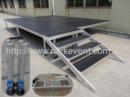 outdoor/indoor aluminum rectangle stagee/portable aluminum frame mobile stage