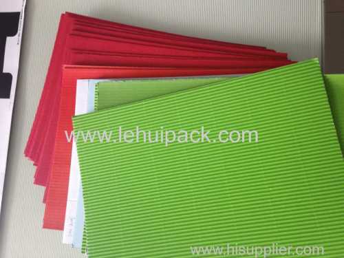 F-flute sheets for cosmetics packaging and food packaging