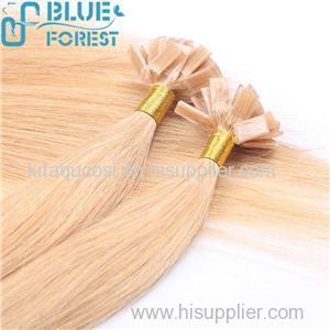 Free Shipping Factory Directly Wholesale Virgin Russian Remy Straight Blond Color Flat Tip Hair Extension