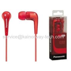 Panasonic RP-HJE140 L-Shaped In-Ear Wired Stereo Earbud Headphones Red For iPod MP3 Player