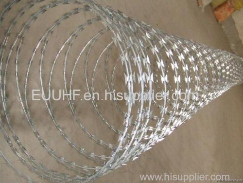 top quality galvanized concertina razor barbed wire coils