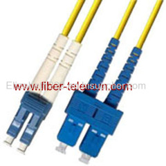 LC-SC Single Mode Duplex Fiber Optic Patch Cord