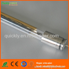 Quartz infrared heating lamps with gold coating