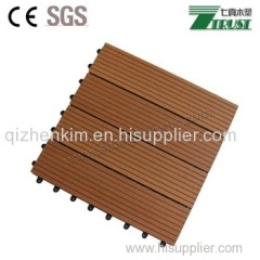 WPC DIY board decking tile wood plastic composite decking tile engineered wood flooring easy install low price