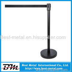 Black powder coating crowd control barrier