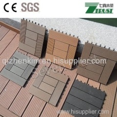 Easy installation DIY WPC decking tile made of fine wood and plastic materials