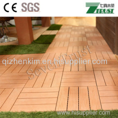 Wood Plastic Composite Terrace Plastic Garden Tile DIY Decking with Certificate CE ISO SGS