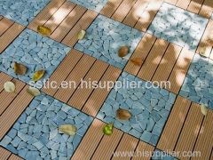 WPC DIY board decking tile wood plastic composite(WPC) decking/flooring tile engineered wood flooring easy install