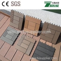 Beautiful outdoor wpc DIY tiles easy install interlocking deck tiles (30cmx30cm)