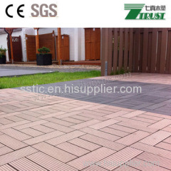 Beautiful outdoor wpc DIY tiles easy install interlocking deck tiles (30cmx30cm)