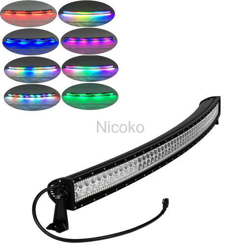 300w 52 Inch Straight Led Bar for truck with RGB halo