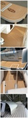 2017 New Synthetic Wood Teak Boat Marine Waterproof PVC 190*5mm Flooring Decking with Black Stripes