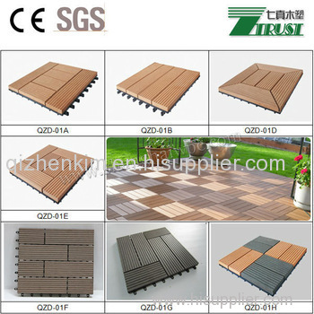 Cheap price for WPC plastic composite decking outdoor DIY easy fixed tiles