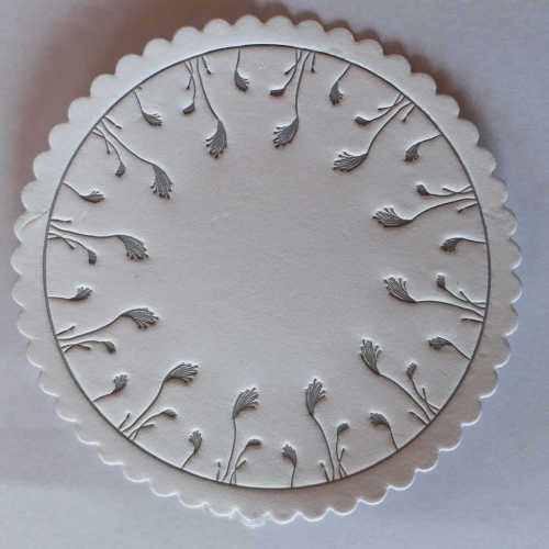 round shape disposable hollow paper coaster