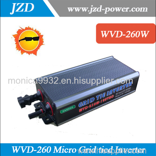On grid Inverter 260W Input DC22V-50V and Output AC220V 50HZ Waterproof IP65 Micro solar inverter