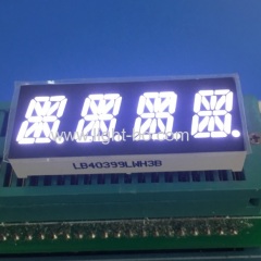 Ultra white OEM 0.39inch( 10mm)common cathode 4 digit 16 segment led display forTemperature indicator