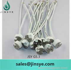 Factory price screw ceramic lamp socket g9 lampholder with wire