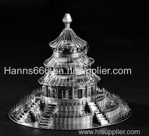stainless steel Temple of Heaven 3D jigsaw